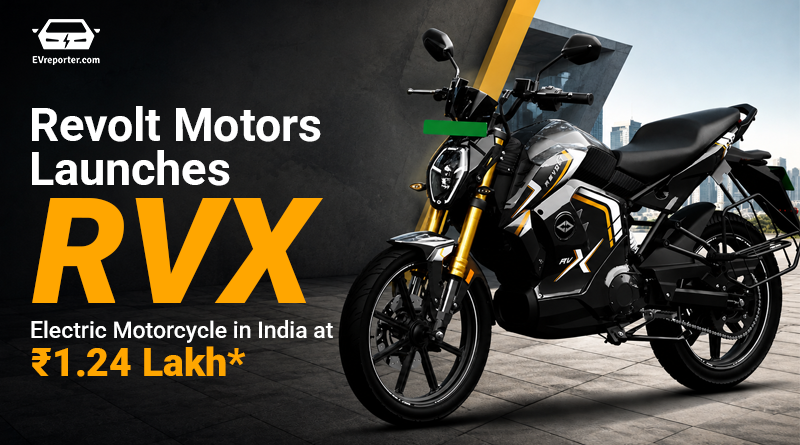 Revolt Motors Launches RVX Electric Motorcycle in India at ₹1.24 Lakh