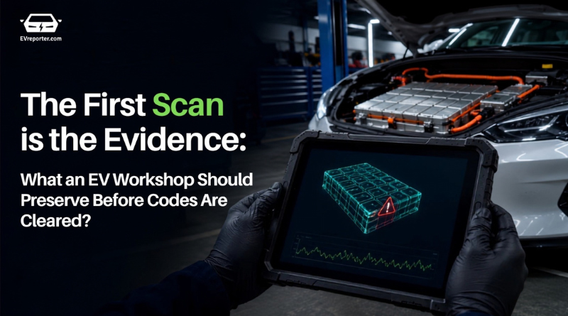 The First Scan Is the Evidence: What an EV Workshop Should Preserve Before Codes Are Cleared