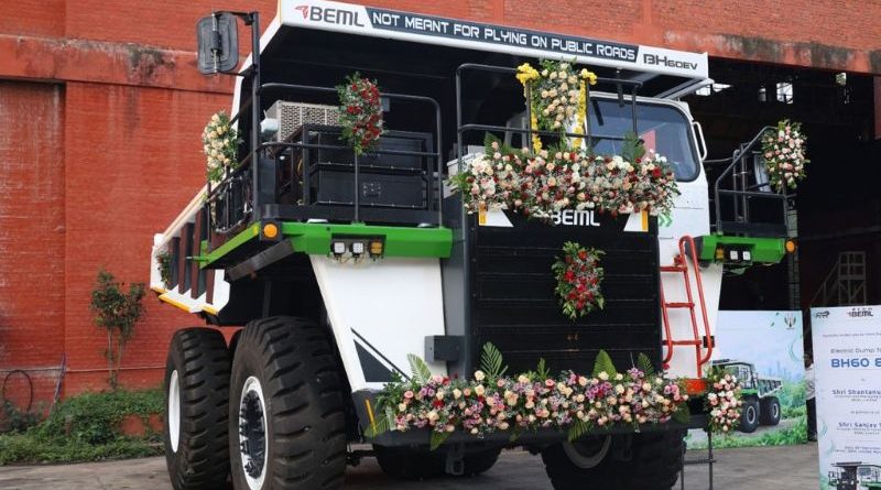 BEML Unveils 60-Ton Electric Dump Truck BH60-EV