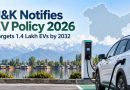 J&K Notifies EV Policy 2026, Targets 1.4 Lakh EVs by 2032